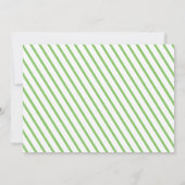 馬に乗る誕生日の写真の招待状グリーン 招待状 (裏面)