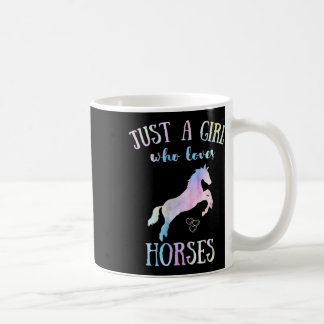 馬に乗る馬が大好きな女の子 コーヒーマグカップ