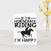 馬に乗る馬の馬のギフトもしイムホースバック カード (黄色い花)