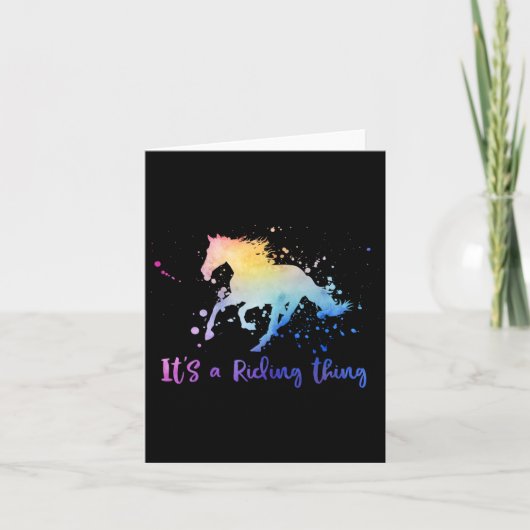 馬に乗る馬の馬乗り馬のホルセック乗り手 カード (正面)