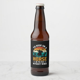 馬に乗る馬術 ビールラベル