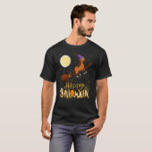 馬に乗る魔女ショットガン 馬 ハロウィン Tシャツ (正面フル)