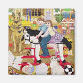 馬に乗る マグネット (正面)