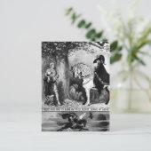 馬に乗淡い色のって ポストカード (スタンド正面)