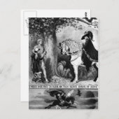 馬に乗淡い色のって ポストカード (正面/裏面)