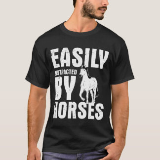 馬に夢中な乗馬女子 Tシャツ