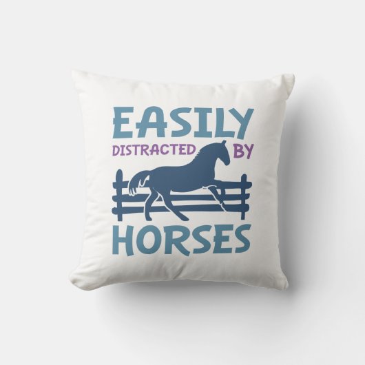 馬に容易に気を取られる クッション (正面)