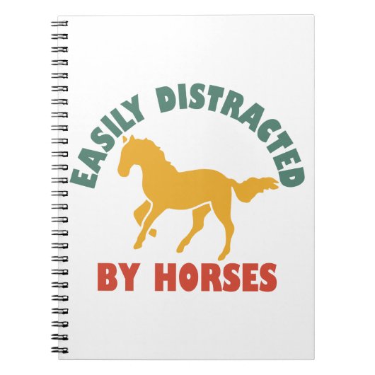 馬に容易に気を取られる ノートブック (正面)