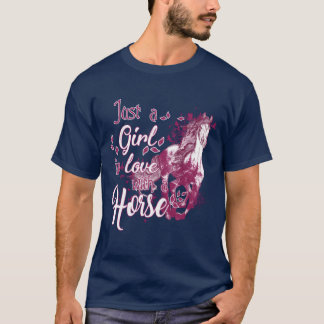 馬に恋する女の子ヴィンテージ Tシャツ