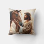 馬に慰めを与えるイエス天国 クッション (裏面)