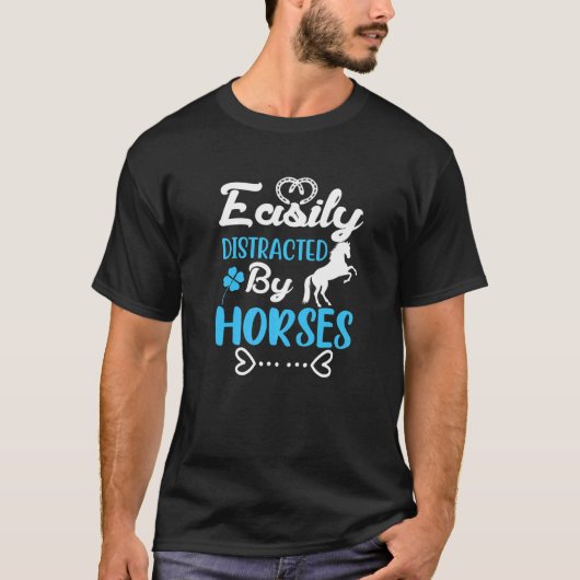 馬に気を取られがち 1 Tシャツ (正面)