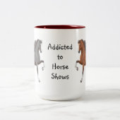 馬に熱中されてGaited Saddlebredのマグを示します ツートーンマグカップ (中央)