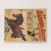馬に立つ男のドイツのサーカスのポスター ジグソーパズル (横)