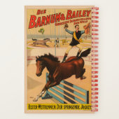 馬に立つ男のドイツのサーカスのポスター ノートブック (裏面)