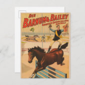 馬に立つ男のドイツのサーカスのポスター ポストカード (正面/裏面)