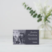 馬に蹄鉄を打っているヴィンテージの蹄鉄工 名刺 (スタンド正面)