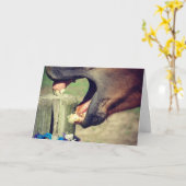 馬のあくび、父の日 カード (黄色い花)