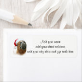 馬のおもしろいクリスマス ラベル (インサイチュ)