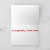 馬のおもしろいグリーティングカード　古いやつめ！ カード (内部)