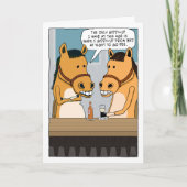 馬のおもしろいバーはギジデアップ誕生日がない カード (正面)