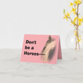 馬のお尻 カード (黄色い花)