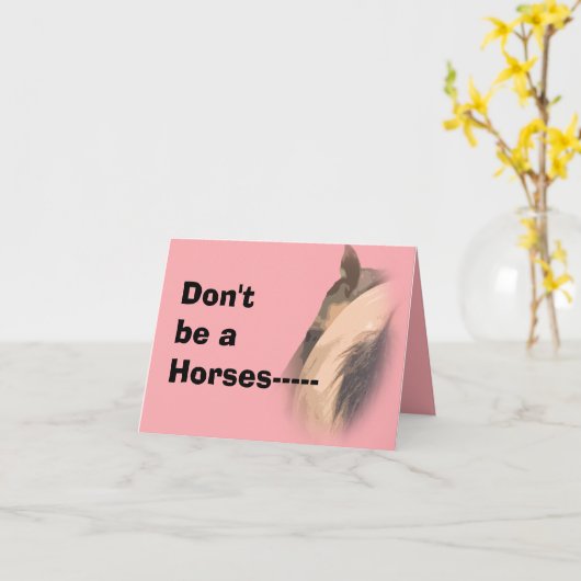 馬のお尻 カード (黄色い花)