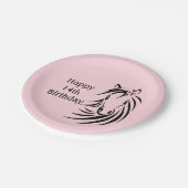 馬のお誕生日おめでとう（年齢） 여자 ペーパープレート (アングル)