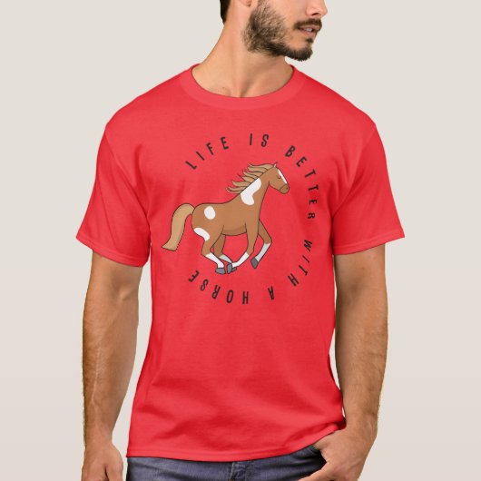 馬のことわざギフト Tシャツ (正面)