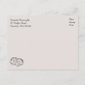 馬のたった今結婚しました素朴エレガントカントリーウェディング 案内ポストカード (裏面)