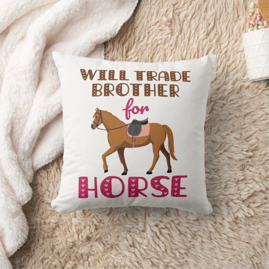 馬のために兄弟を交換する意志 クッション (ブランケット)