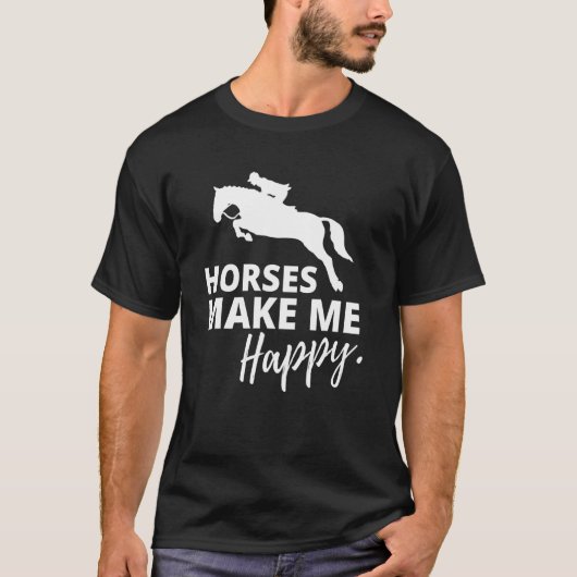 馬のための可愛い馬 Tシャツ (正面)