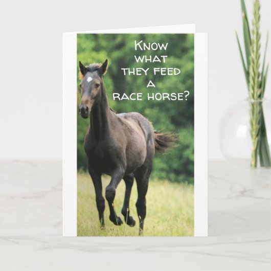 ***馬のための速い食べ物**私も欲しいものを得る!! カード (正面)