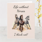 馬のない生考えきは!おもしろい引用文馬 カード (黄色い花)