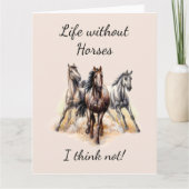馬のない生考えきは!おもしろい引用文馬 カード (正面)