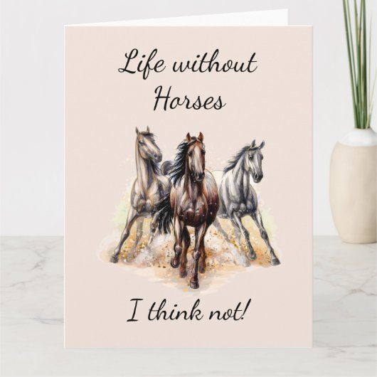 馬のない生考えきは!おもしろい引用文馬 カード (正面)