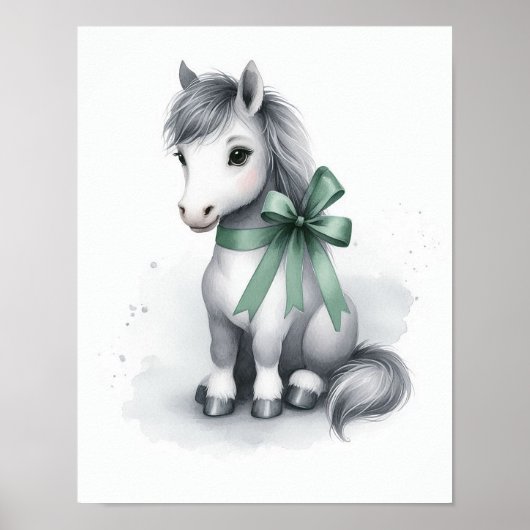 馬のぬいぐるみ壁飾り ポスター (正面)