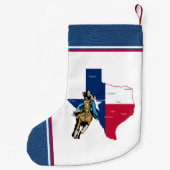 馬ののどの革を持つテキサス州の西部の女性のカーボーイ スモールクリスマスストッキング (裏面)