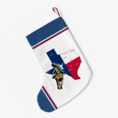 馬ののどの革を持つテキサス州の西部の女性のカーボーイ スモールクリスマスストッキング (裏面 (吊り時))