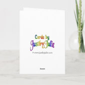 馬のみ名前を追加誕生日 カード (裏面)