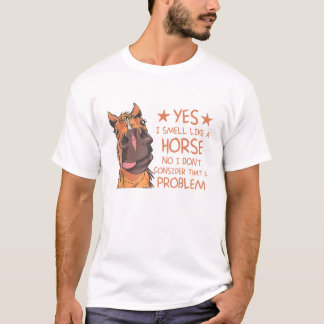 馬のようなにおいがする 英語乗馬 ドレッサージュ H Tシャツ