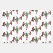 馬のようなプレーリーのクイーンストライプ、ラッピング紙 ラッピングペーパーシート (正面)