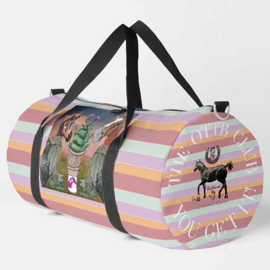 馬のようなプレーリークイーンズスクエアのシール ダッフルバッグ (左コーナー)