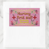 馬のような応急処置のシール 長方形シール (バッグ)