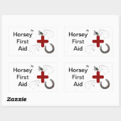 馬のような応急処置 長方形シール (シート)