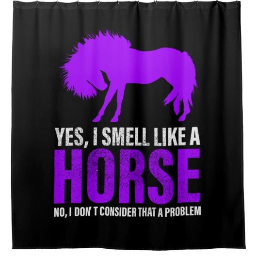 馬のような臭いは問題ではない シャワーカーテン (正面)