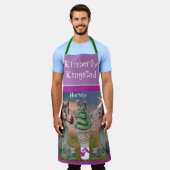 馬のような草原の女王、草とティストのかわいいコーン エプロン (着用した状態)