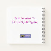 馬のような草原の女王、草とティストのかわいいコーン ノートブック (裏面)