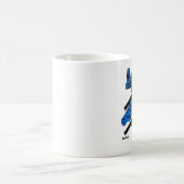 馬のアクエリアスの(占星術の)十二宮図のコーヒー・マグ-青 コーヒーマグカップ (中央)