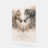 馬のアクリル結婚の看板を愛する アクリルサイン (傾斜)