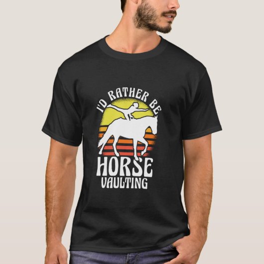 馬のアクロバット 馬術 体操 Tシャツ (正面)